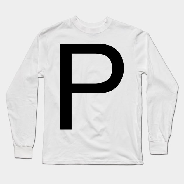 Helvetica P Long Sleeve T-Shirt by winterwinter